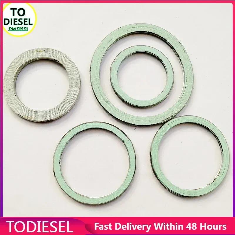 10PCS EXHAUST PIPE FLANGE GASKET 90917-06039 90917-06046 90919-06065 For Toyota Corolla RAV4 Camry 62X50X5  10PCS
