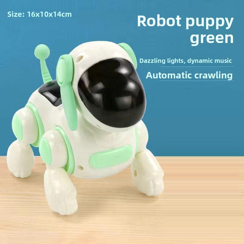 Intelligent Interactive Robot Dog Simulated Walking Light Sound Music Function Electronic Dog Accessories (Without Battery)