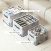 Waterproof PVC Clothes Storage Basket Clear Foldable Underwear Organizer Box with Metal Frame Save Space Sundries Storage Box
