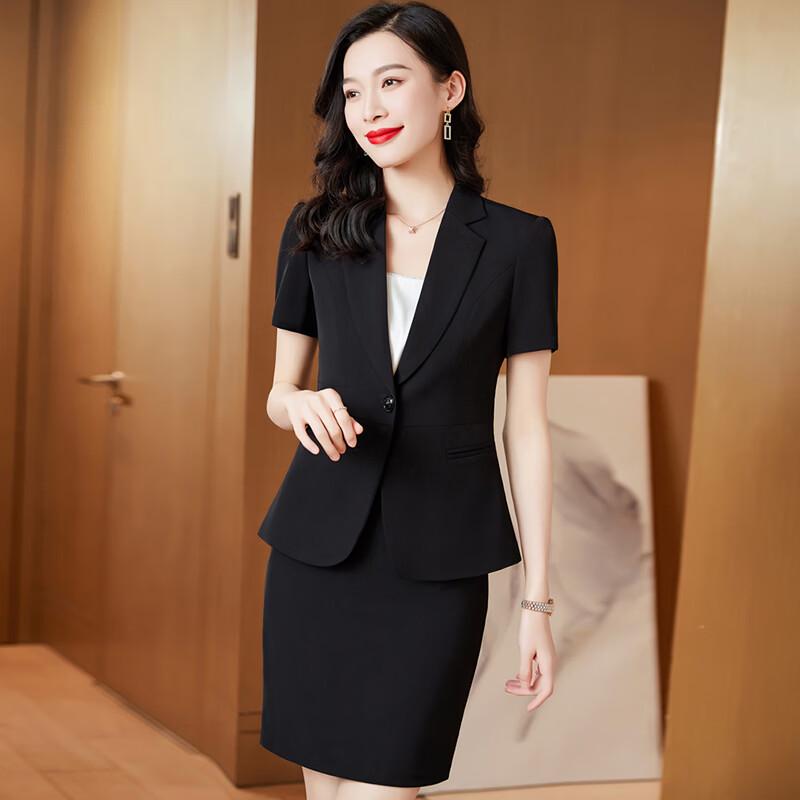 Tenuoman Damen knitterfreies Kurzarm-Anzugset