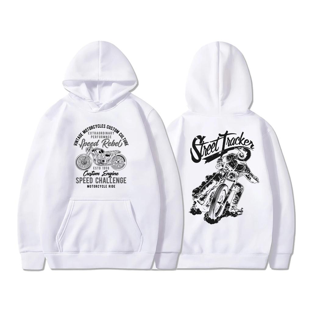 Motorcycle Printed Hoodie Unisex's Hoodies Fashion  Long Sleeve Sweatshirt New  Casual Hip-Hop Hoodie Motorcycle Enthusiast Hoodie
