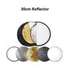 30cm 2 In 1 Round Photography Reflector Collapsible Photo Studio Lighting Reflector For Photographic Shooting