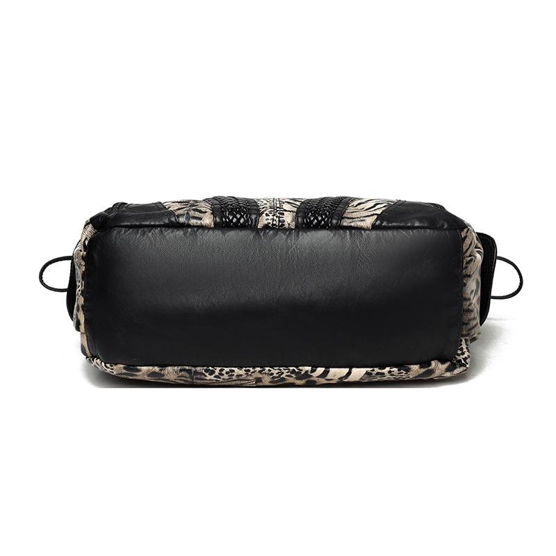 Women's Vintage Leopard Print Tote Bag Single Shoulder Crossbody Bag