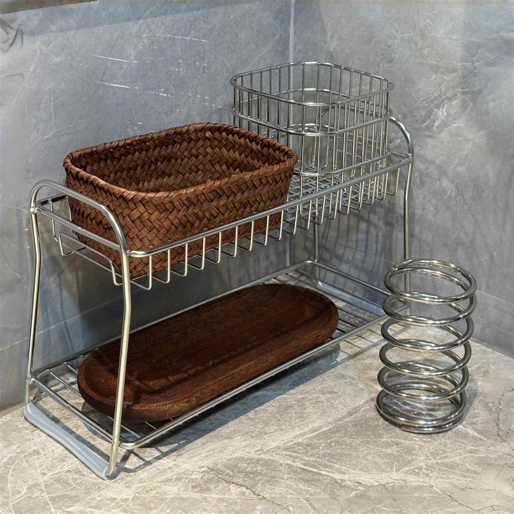 Stainless Steel Bathroom Vanity Organizer Shelf