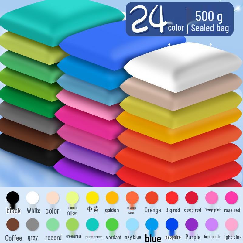 Buy 1 Get 1: 600g 24-Color Light Clay DIY Set for Students