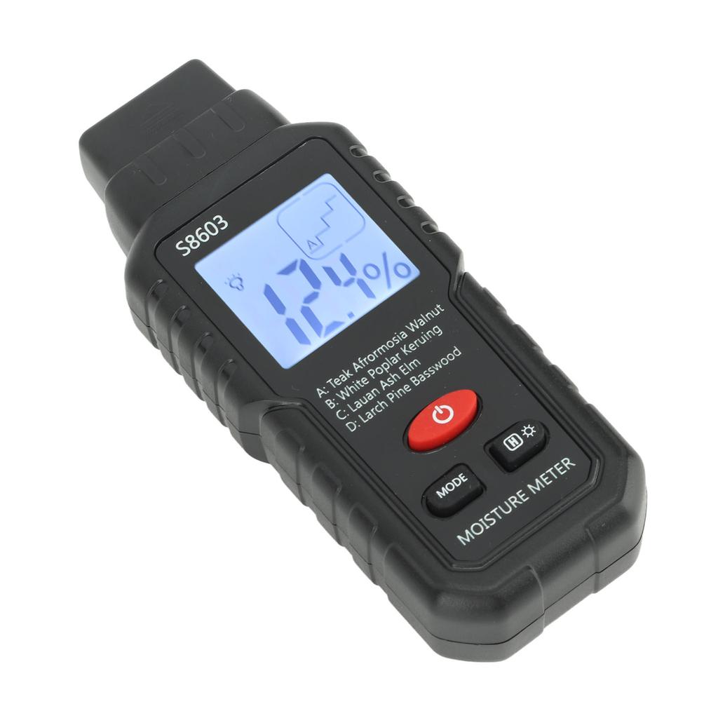 Digital Wood Moisture Meter ABS Wood Humidity Tester Light Weight Timber Damp Detector for Home