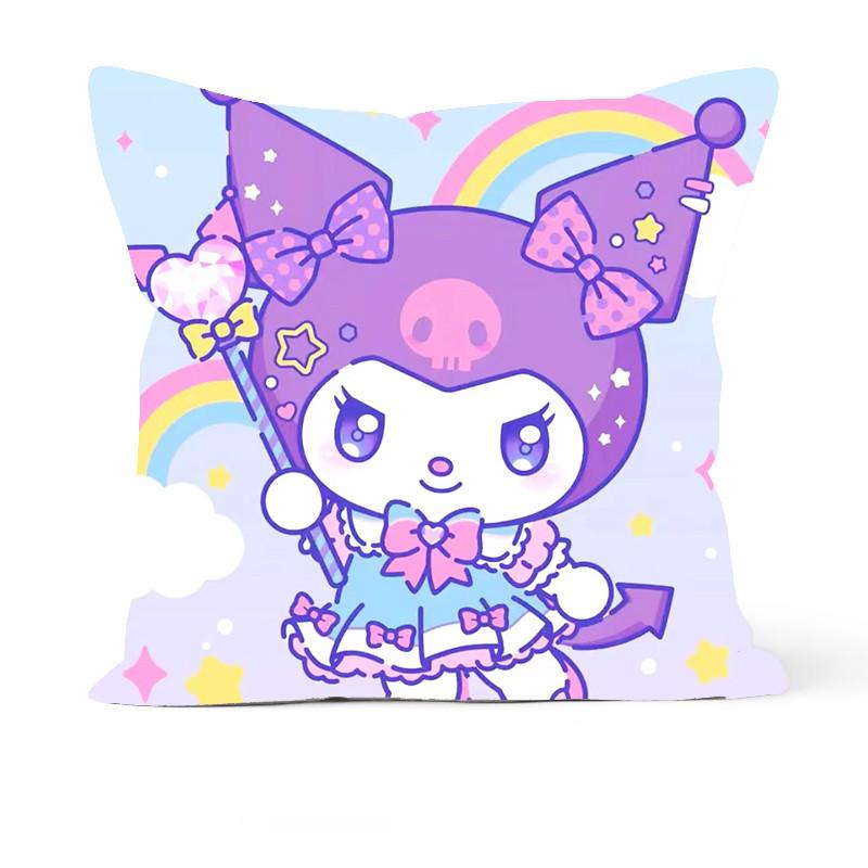 

1PC New Sanrio Kuromi Double sided Printed Pillow Cover for Sofa Bedhead Cushion Cover Childrens Gift Anime Cartoon 45cmx45cm