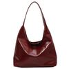 Large Capacity Red Vintage Style Shoulder Tote Bag For Women Ideal Wedding Accessory