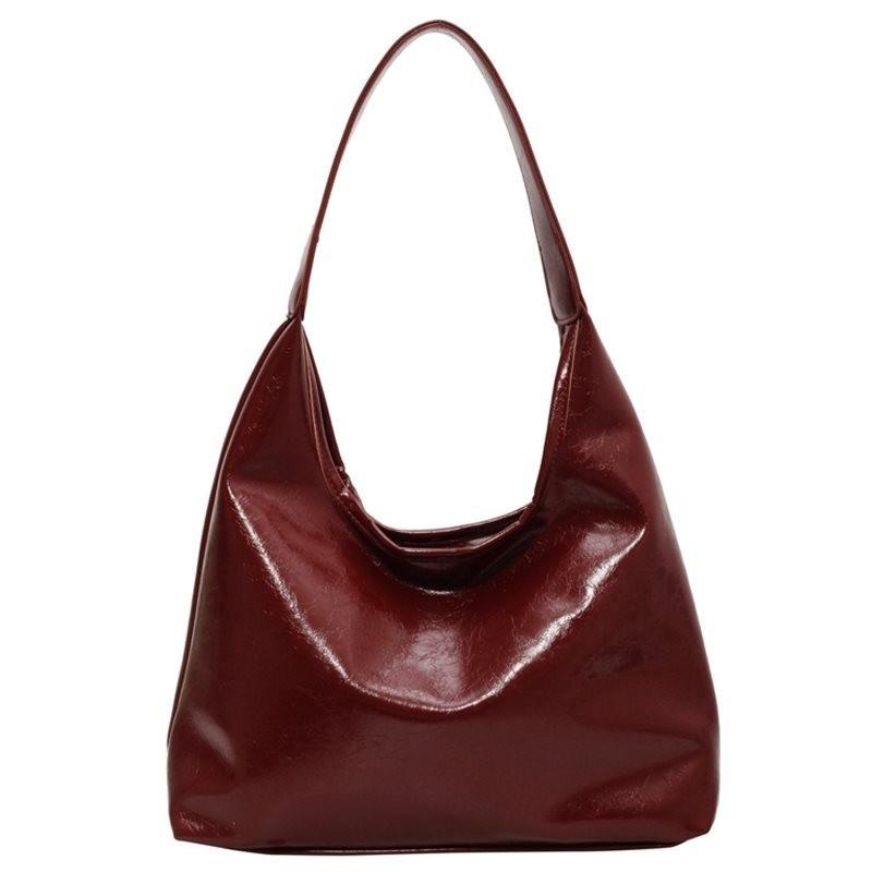 Large Capacity Red Vintage Style Shoulder Tote Bag For Women Ideal Wedding Accessory