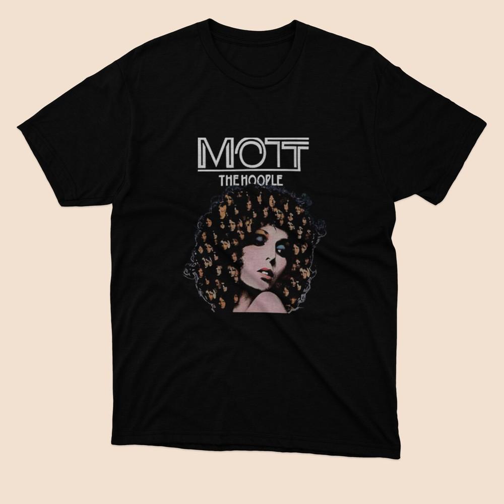 Mott The Hoople Gold Classic Logo Black T shirt S to 5XL Unisex T-Shirt XL
