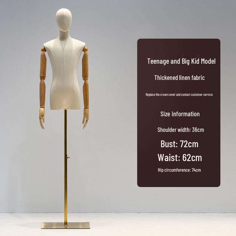 Big Kids' Clothing Store Teen Half-Body Mannequin - Male/Female Display Stand