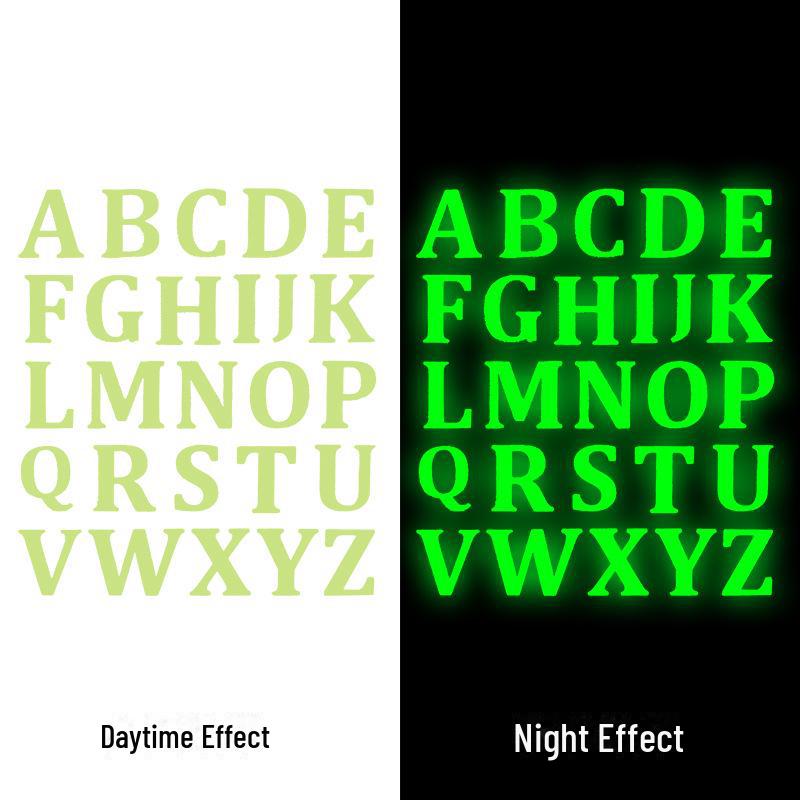 

Флуоресцентные светящиеся настенные наклейки - 26 английских букв для украшения детской спальни