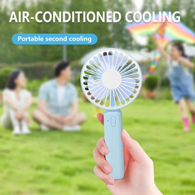 Summer Mini Fan 3 Gears 2 in 1 Handheld Fan With Phone Stand For All Smart Phones Office Outdoor Traveling Rechargeable Fan