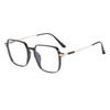 Sunglasses women's high-end square photosensitive color-changing sunglasses women's plain anti-blue myopia glasses Finished reading glasses