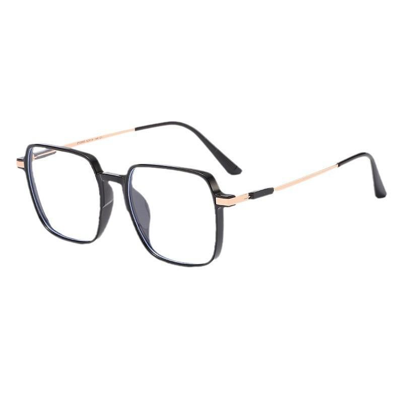 Sunglasses women's high-end square photosensitive color-changing sunglasses women's plain anti-blue myopia glasses Finished reading glasses