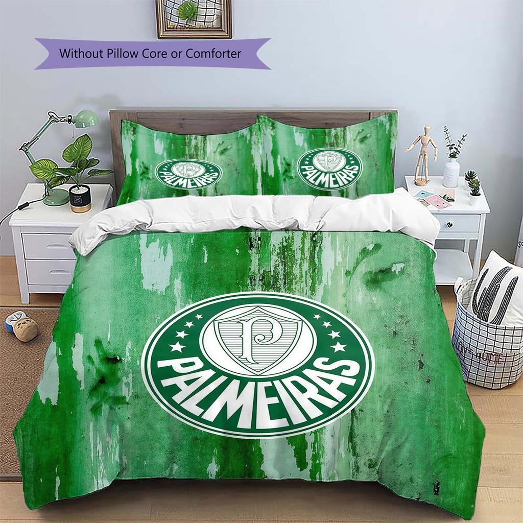 SE Palmeiras Pattern Bedding Quilt Set Home Decoration Gift (1 * Duvet Cover + 2 * Pillowcase Without Core)