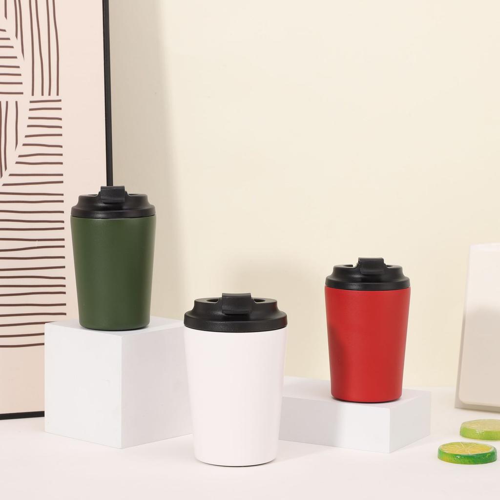 304 Stainless Steel Thermos Cup Portable, Compact Scale 12Oz Coffee Cup Outdoor Car Direct Drinking Milk Cup