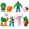 Tung Tung Sahur Conjunto de Figuras de Anime 3D Monstro Híbrido Criativo Brinquedo Modelo Decoração Presente para Crianças Estátua Miniatura de PVC Colecionável