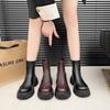 Women's Shoes Short Rubber Winter Round Toe Winter Chunky Heel Fashion Boots Fashionable Spring and Fall