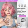 12 Inch Water Curly Wave Short Bangs Wigs Blonde Fiber Synthetic Wigs Heat-resistant Natural Party or Selfie For Women Korean Fashion