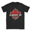 Men Women's Canada Elbows Up T Shirts  100% Cotton Tops Fashion Short Sleeve Crewneck Tees Summer T-Shirts
