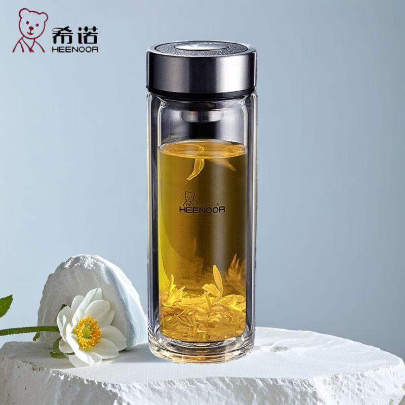 Heenoor Double-Layer Glass Tea Mug with Infuser