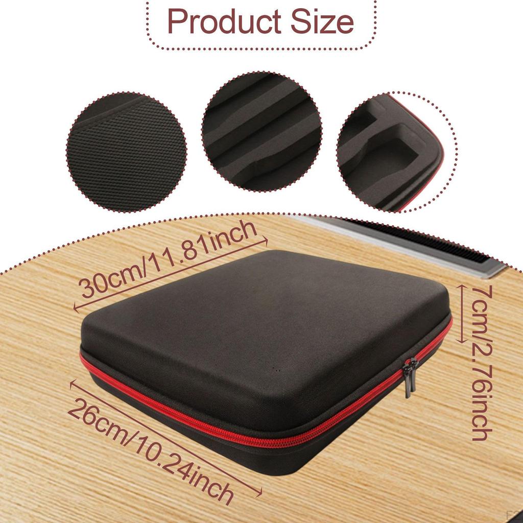 4 Slot Case Organizer Hard with Mesh Pocket Box Portable Carrying Storage Bag for Singing KTV