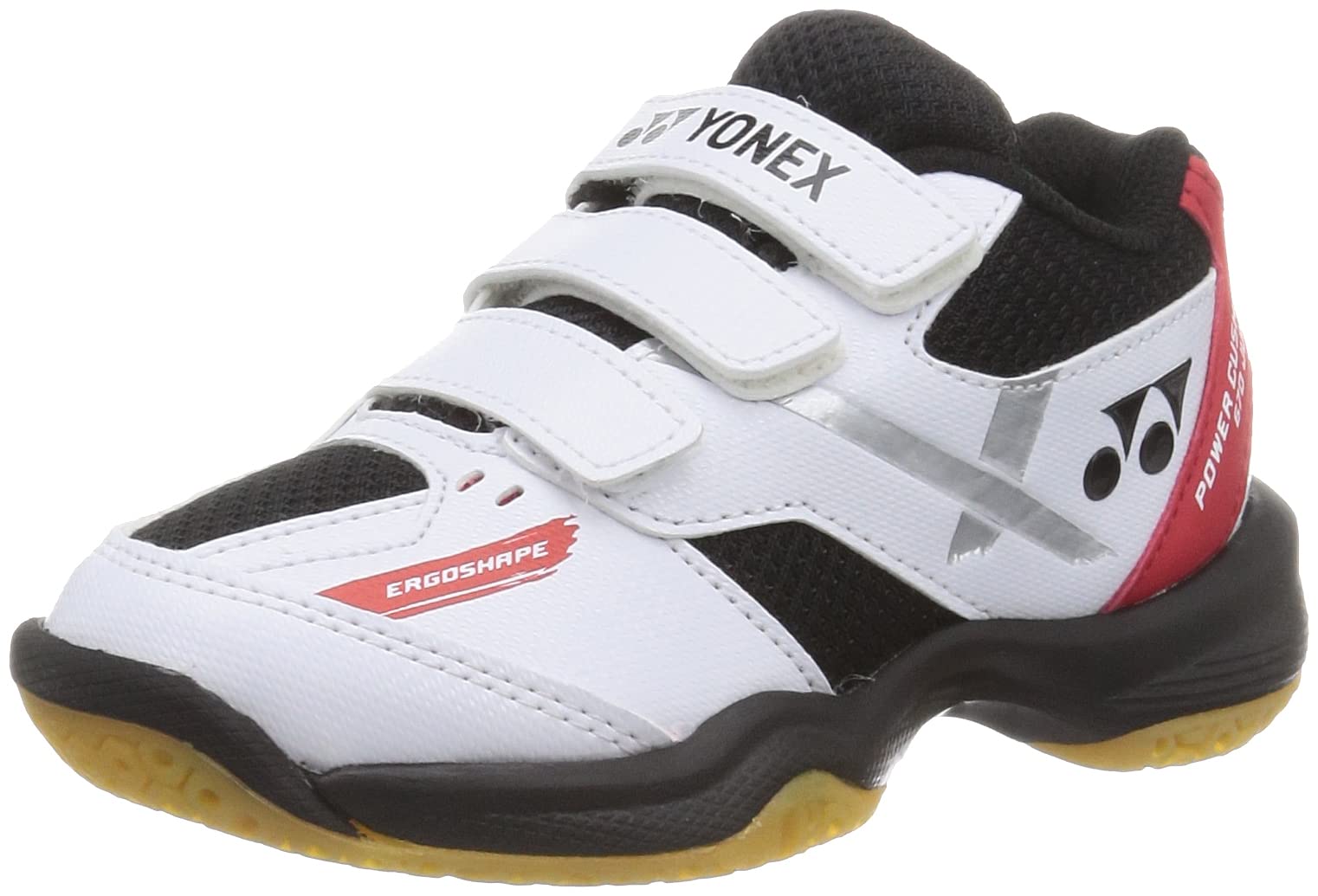 

Yonex Power Cushion 670 Badminton cm Junior/Kids Shoes, White/Red, 18.0
