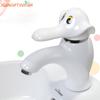 Cartoon Cute White Ceramic Elephant Faucet Washbasin Household Washbasin Hot and Cold Water Faucet Bathroom