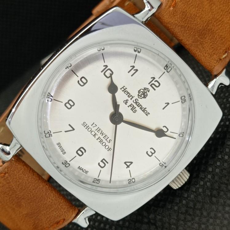 

REFURBISHED VINTAGE HENRI SANDOZ & FILS SWISS MENS WATCH a416550-2 Sku622a-a416550
