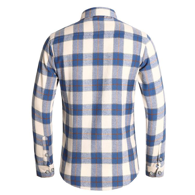 Koszule męskie wiosenne i jesienne Długie rękawy Frezowane włosy Duży rozmiar Koreańska wersja koszuli w kratę Casual Koszule męskie