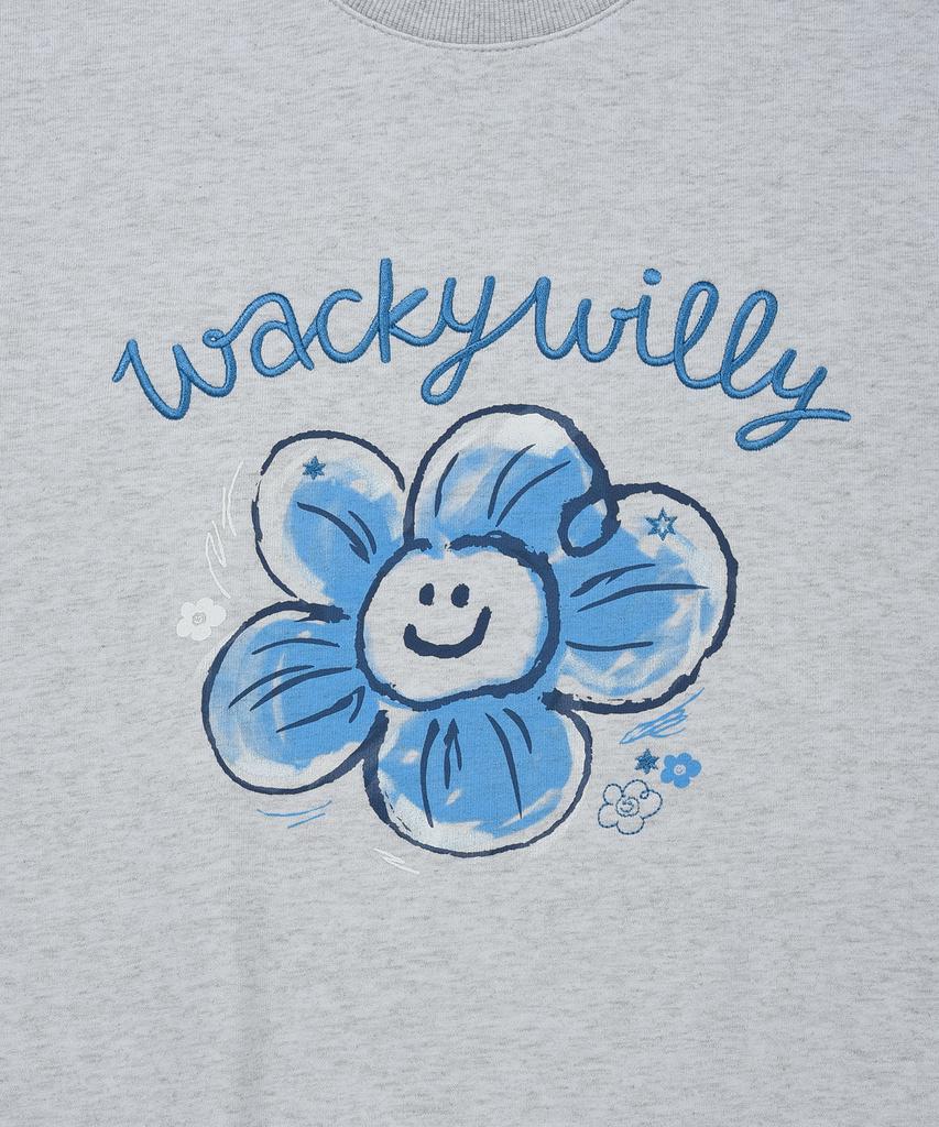 WACKY WILLY [26Ss] Women'S Big Lily Graphic Sweatshirt Sky Blue