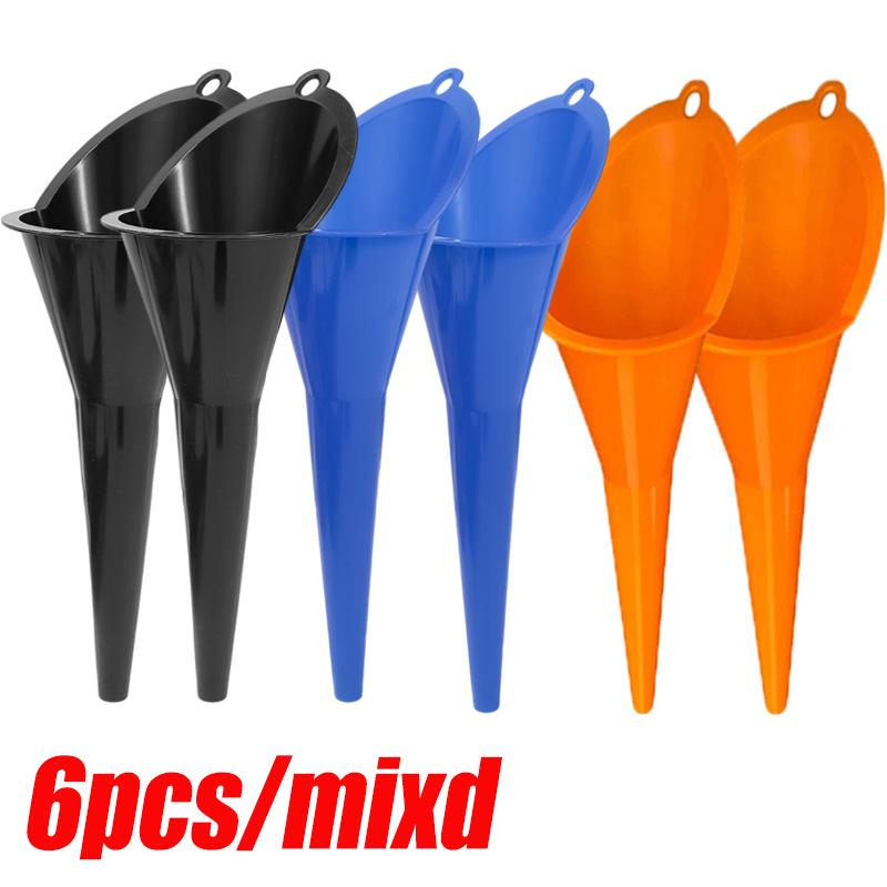 Hand Free Fuel Funnel Car Long Handle Funnel Petrol Filling Equipment Splash Proof Plastic Fuel Funnel Motorbike Cars Part