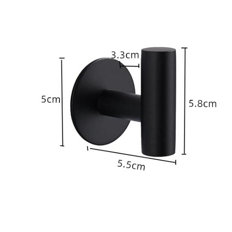 Stainless Steel Hardware Bathroom Towel Bar Hook Wall Mounted Coat Robe Clothes Hook for Kitchen Garage