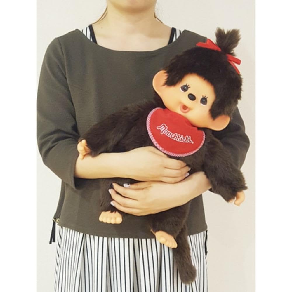 Sekiguchi Monchhichi Premium Standard L Marron Fille 251056 H45 x L34 x P13cm