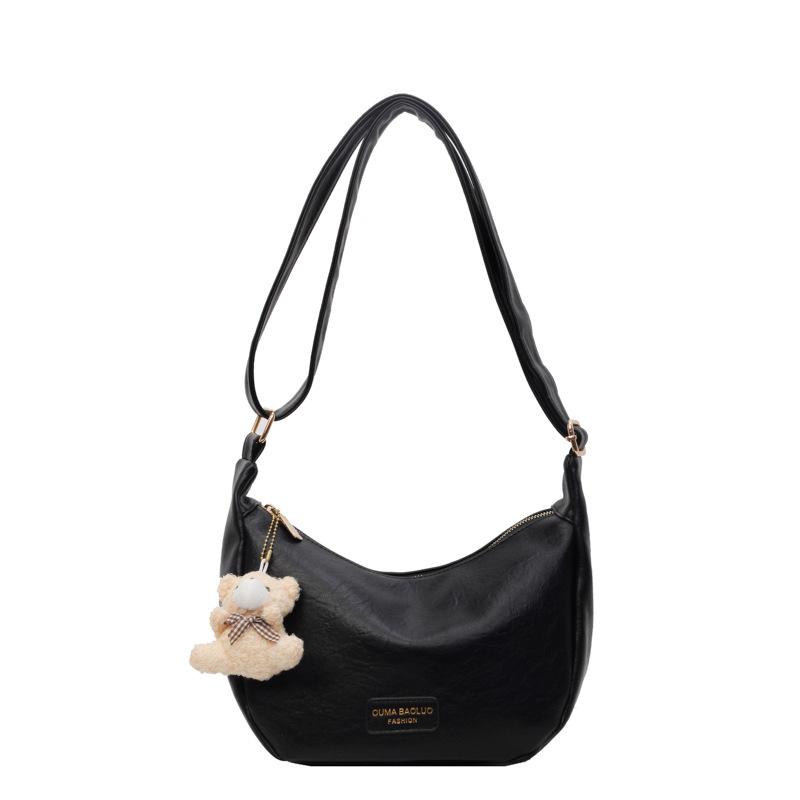 This year's popular fashionSoft leather shoulder bag women's 2025 spring new versatile messenger dumpling bag