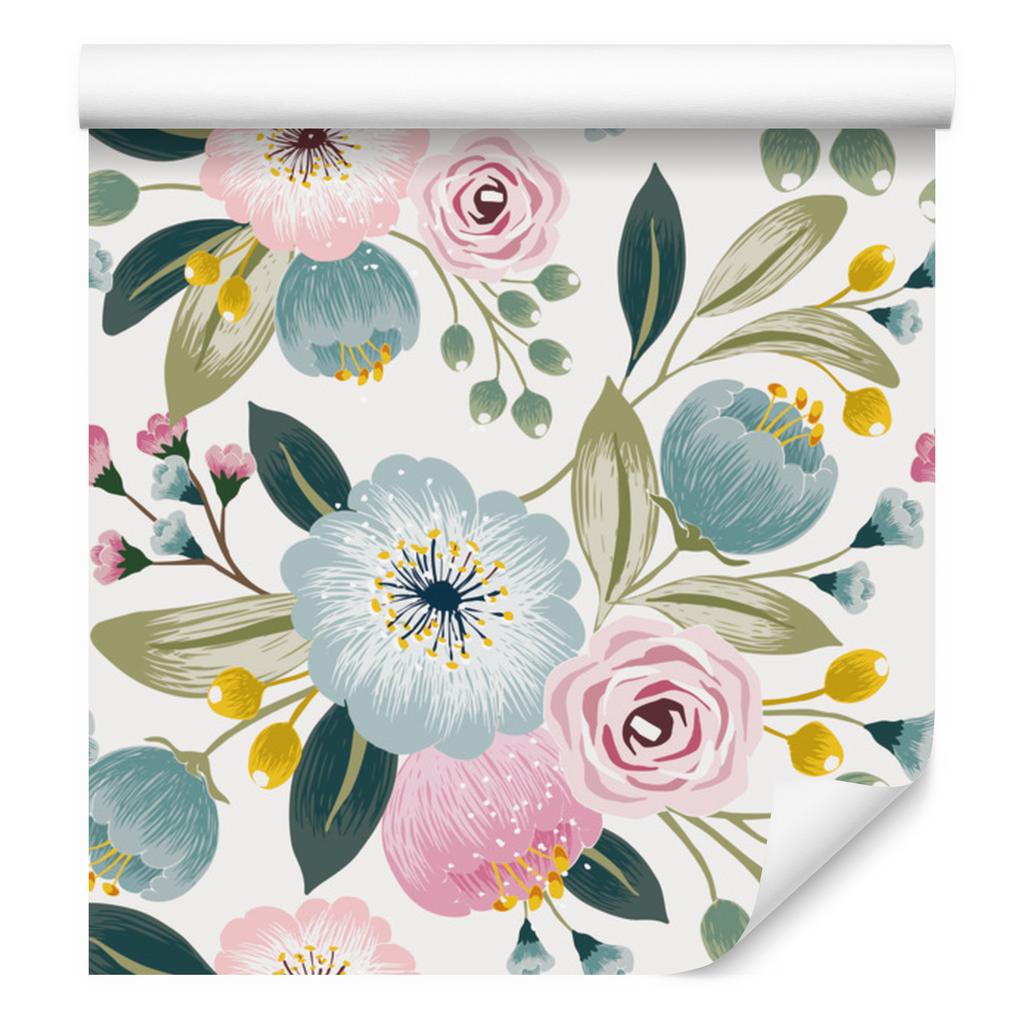 Colorful Spring Flowers Wallpaper for Living Room and Bedroom 50x1000