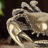 Yousheng Retro Crab/Lobster Ornaments Mini Vintage Brass Crayfish Figurine Funny Copper Shrimp Sculpture for Home Office Tea House Desktop Decor