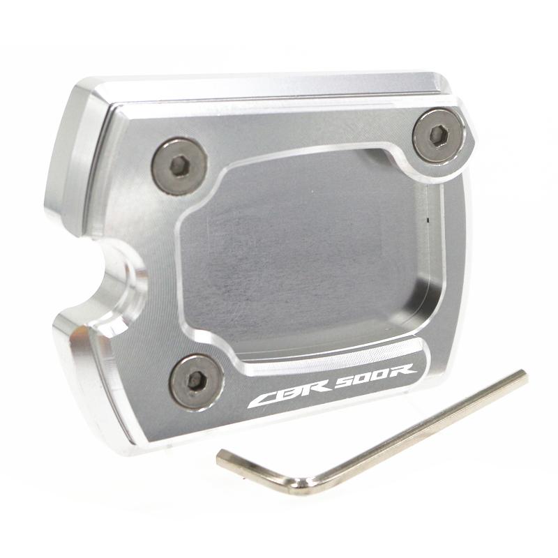 

Подставка для мотоцикла, поддерживающая пластина, боковая подставка для ног, увеличенная удлинительная площадка для Honda CBR500R CBR400R, аксессуары CBR 400R CBR500R LOGO Silver