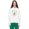Casablanca Print Crew Neck Sweatshirt Couples Regular Fit Casual Top