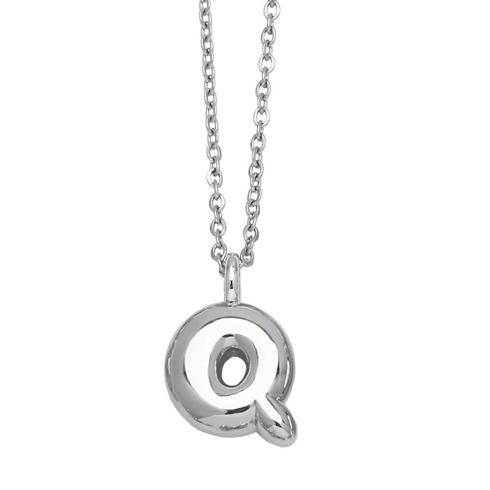 Creative Copper Color Chunky Balloon Bubble Initial Letter Pendant Choker Necklaces for Women Custom Personalized Jewelry