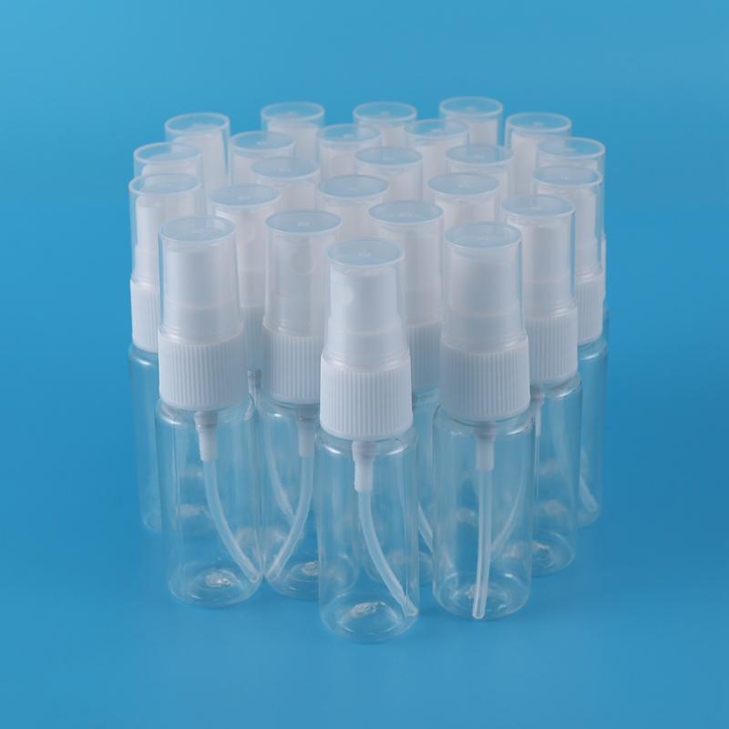 T02C!24Pcs 20Ml Transparent Empty Spray Bottles Portable Refillable Fine Mist Sprayer Bottles