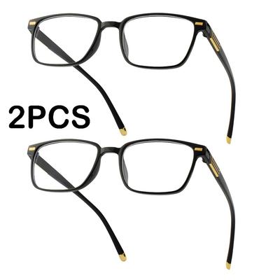 2PCS Fashion Anti-Blue Light Reading Glasses Ultra-Light Eye Protection Readers Eyewear Elegant Comfortable Presbyopia Glasses