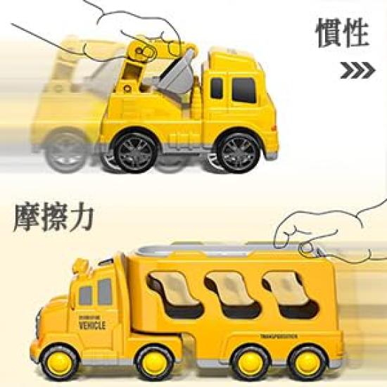 HIWO Construction Vehicle Toy Miniature for Boys and Girls Ages and Includes Carrier and Lights and Indoor Birthday Christmas Available in and Blue