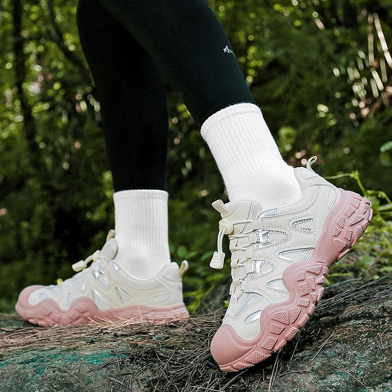 Hiking Shoes Women Anti-slip Low-top Outdoor Sports Shoes Women Lace-up Comfortable Soft Breathable Casual Sneakers Women Shoes
