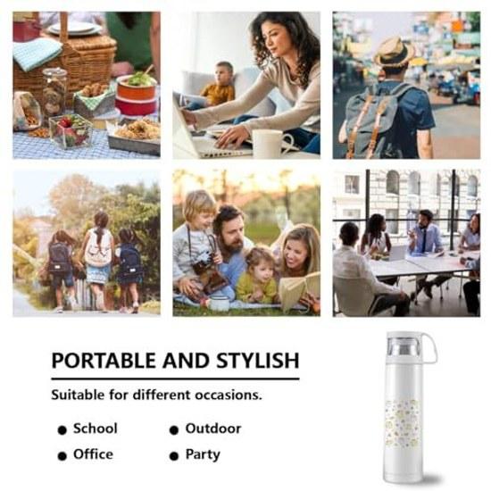 Water bottle Pom Purin tumbler insulation thermal flask cup direct drinking leak-proof stainless steel vacuum sports lightweight portable hiking 500ml