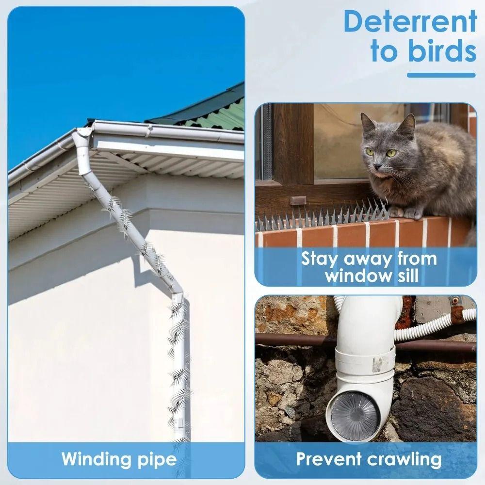 Flexible Stainless Steel Bird Spikes Bendable Anti Rat Snake Baffle Blocks Squirrel Deterrent  Roof
