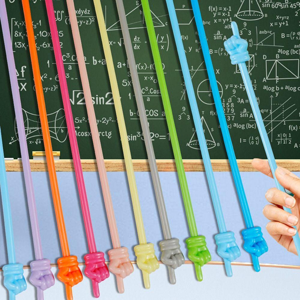 10Pcs/set Smooth Teaching Stick Bendable Hand Pointers Stick Finger Reading Stick Teacher Supplies