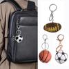 Colorful Felt Balls Keychain Handmade Rugby/Basketball/Football Pendant Keyring for Sports Lovers Trendy Accessories