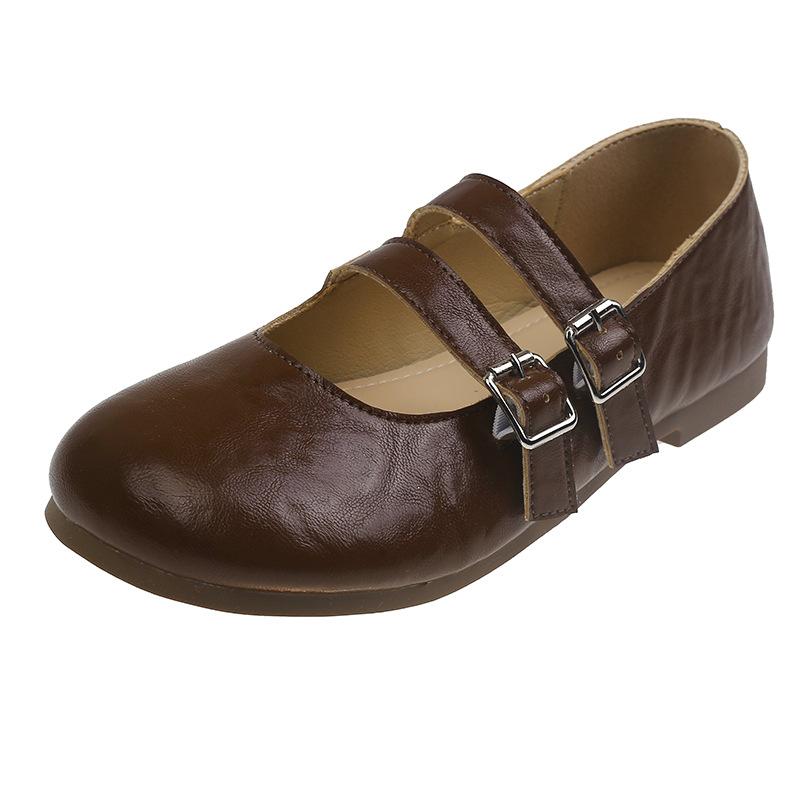 Spring 2025 New Fashion Versatile Mary Jane Single Shoes Flat Baotou Lazy Mary Jane Single Shoes Outer Wear